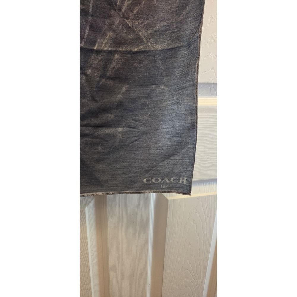 COACH Limited‎ Edition Elvis Presley Scarf Pink And Gray Cotton Silk Blend - Picture 3 of 7